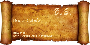 Bucz Sebő névjegykártya